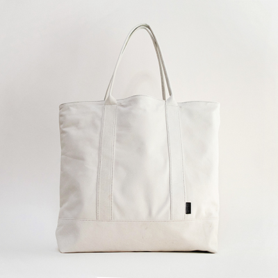 WASHABLE TOTE -L- (TOWARU SERIES) White